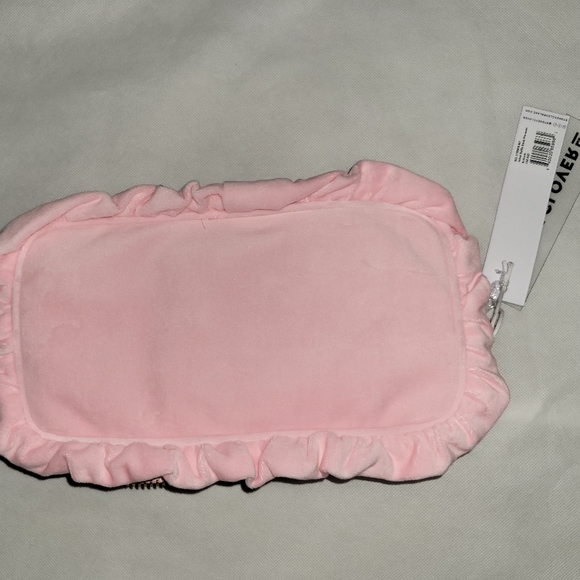 Stoney Clover Lane Airplane Embroidered Velvet Ruffle Small Pouch - Picture 5 of 6